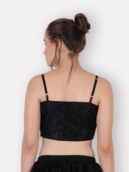 SCORPIUS Black net Crop top