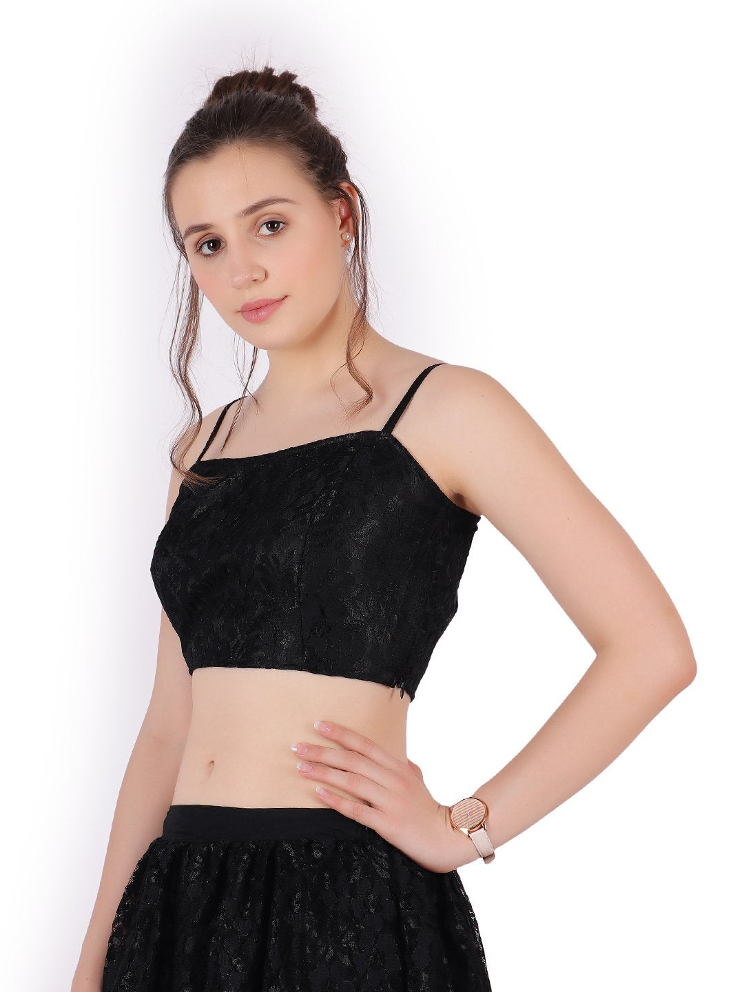 SCORPIUS Black net Crop top