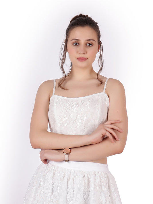 SCORPIUS White net Crop top