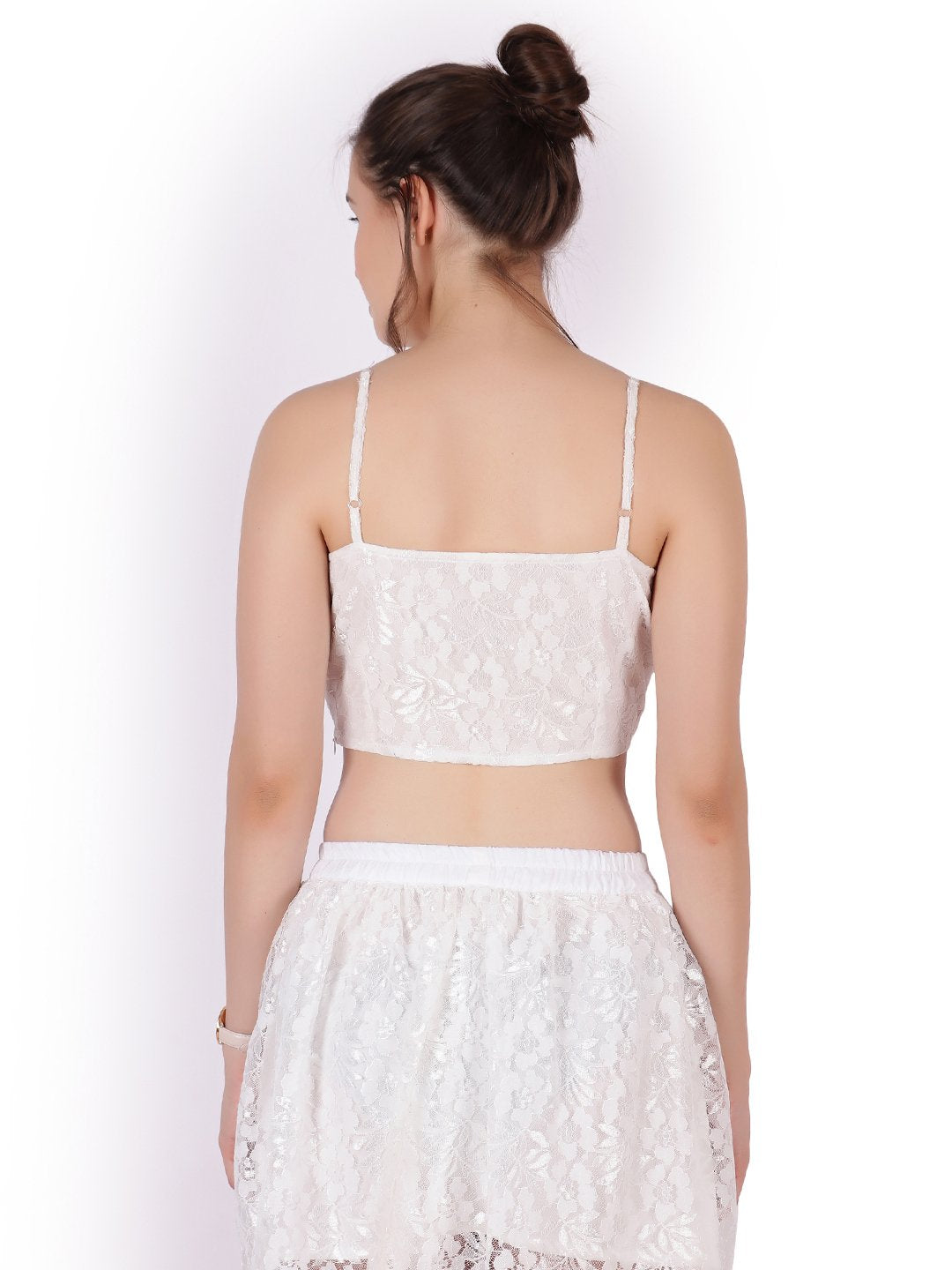 SCORPIUS White net Crop top