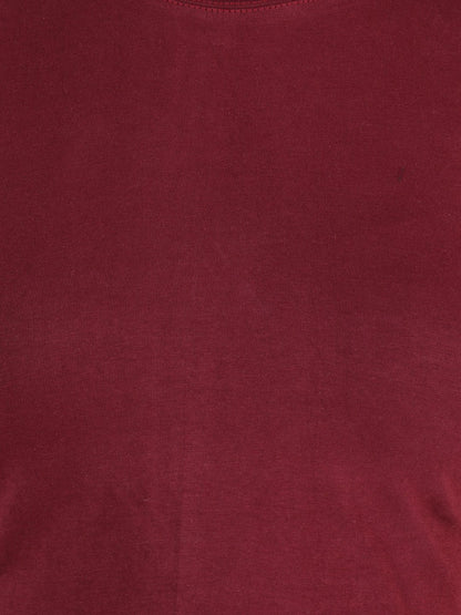 SCORPIUS Maroon Hosiery Crop top
