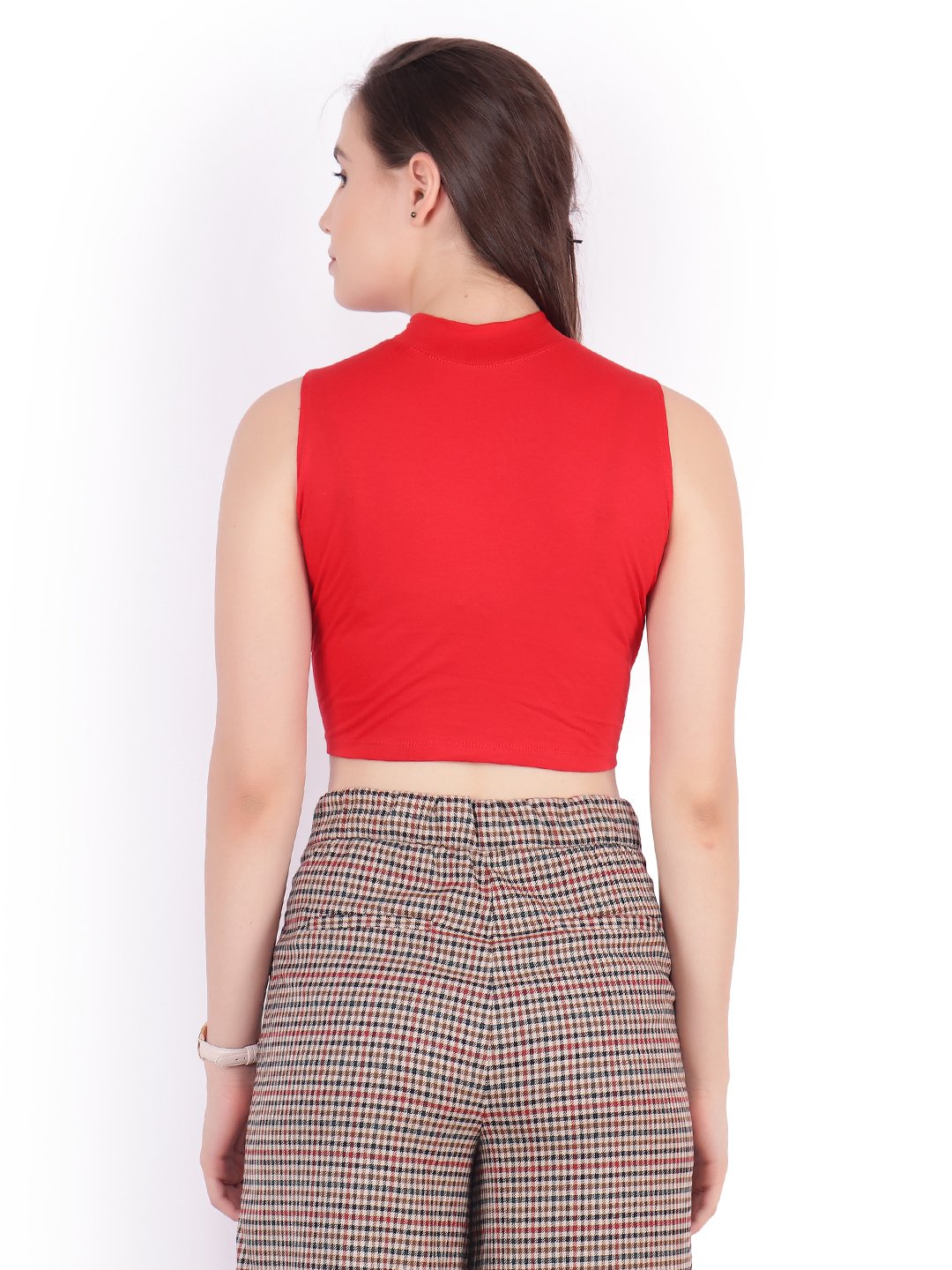 SCORPIUS Red Hosiery Crop top