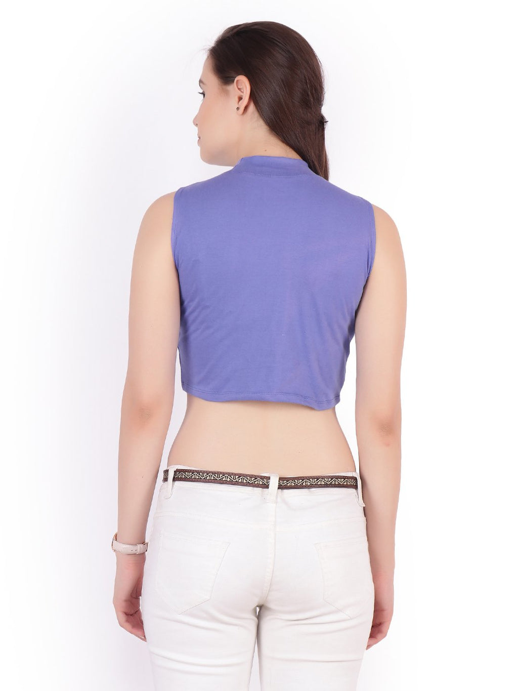 SCORPIUS Purple Hosiery Crop top