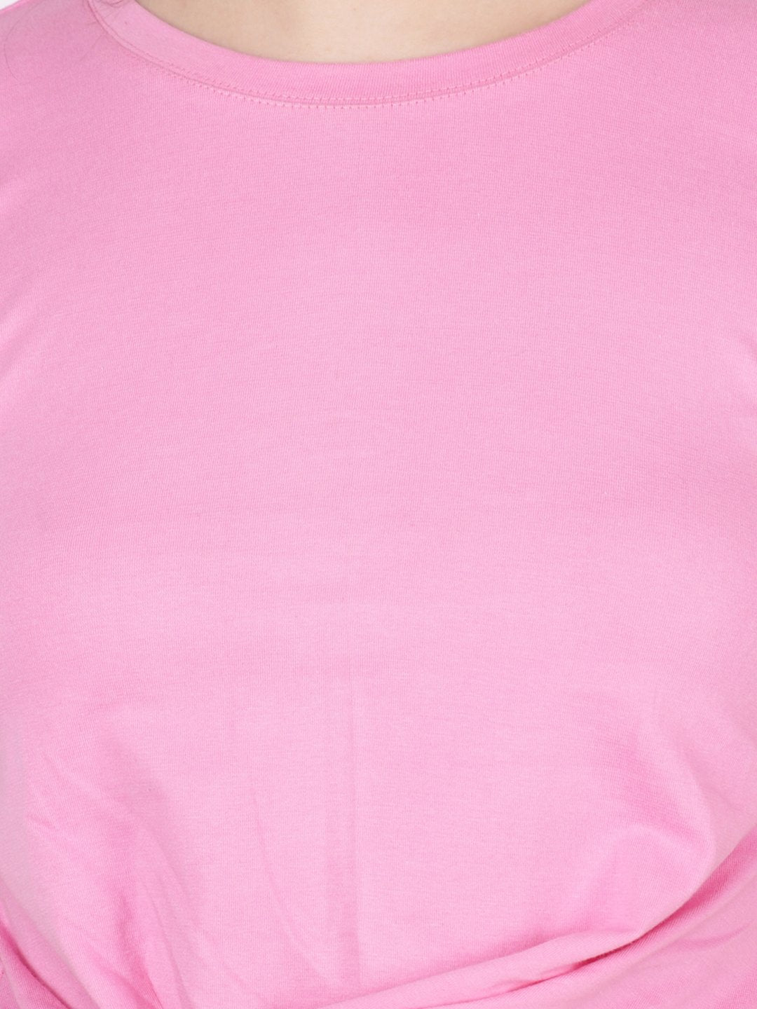 SCORPIUS Pink front knot Crop top