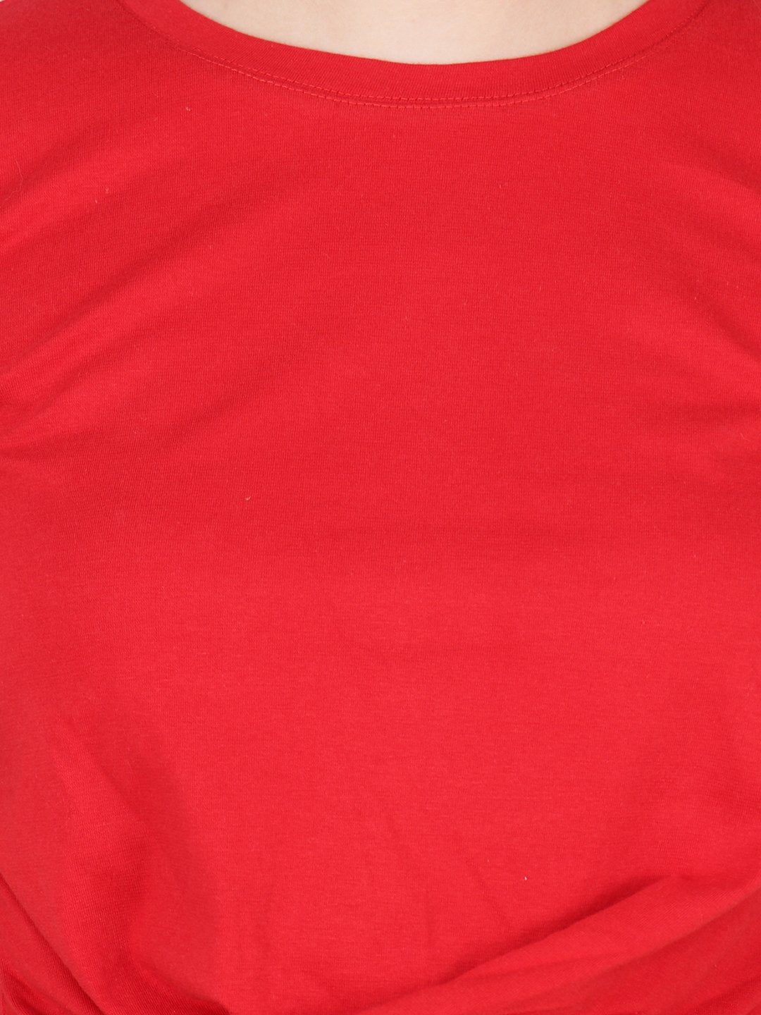 SCORPIUS Red front knot Crop top