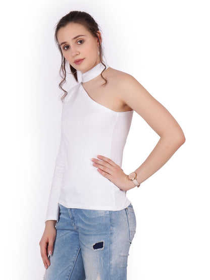 Scorpius White one sleeve top