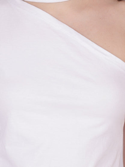 Scorpius White one sleeve top