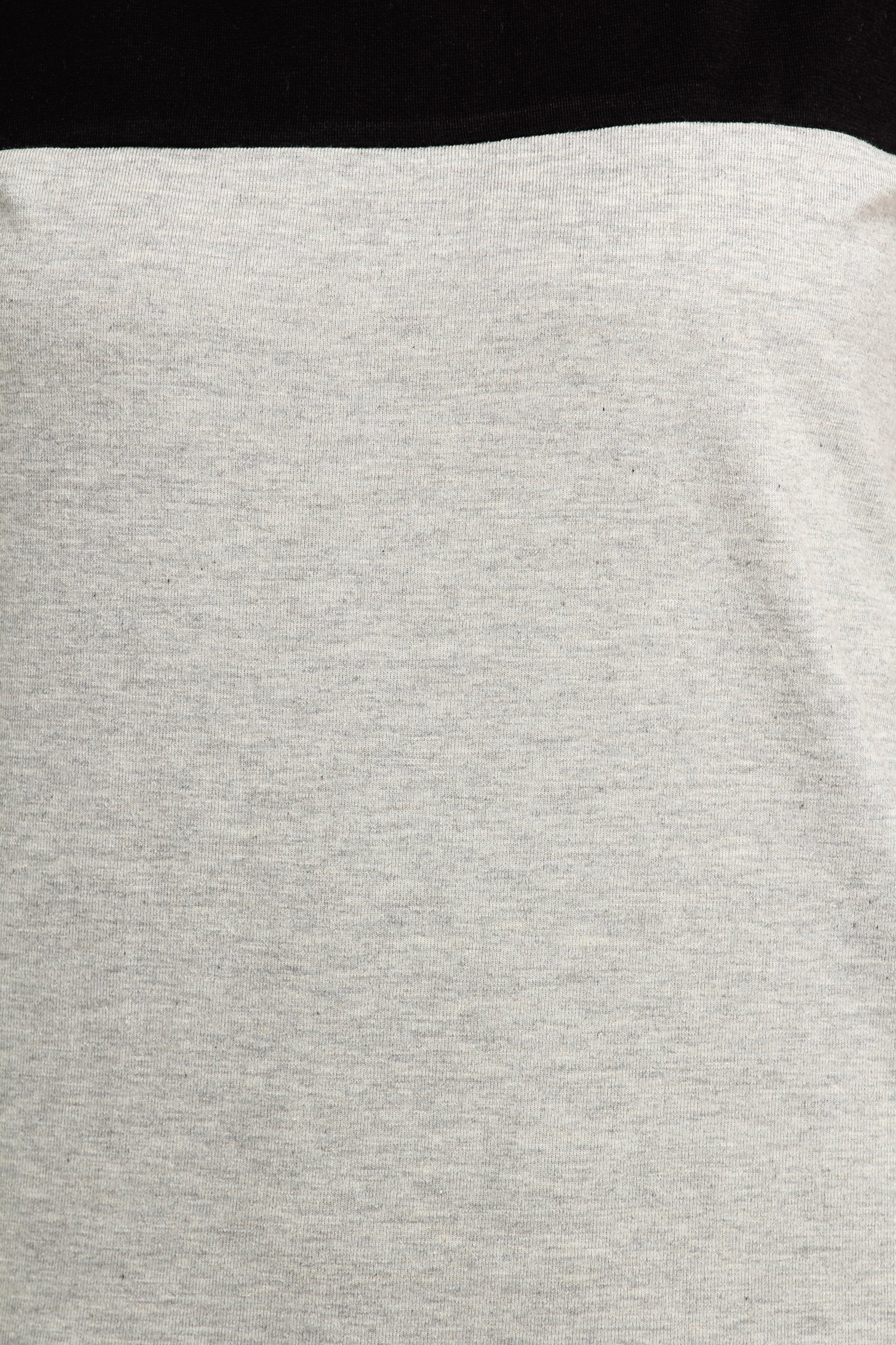 Grey and Black Solid Top