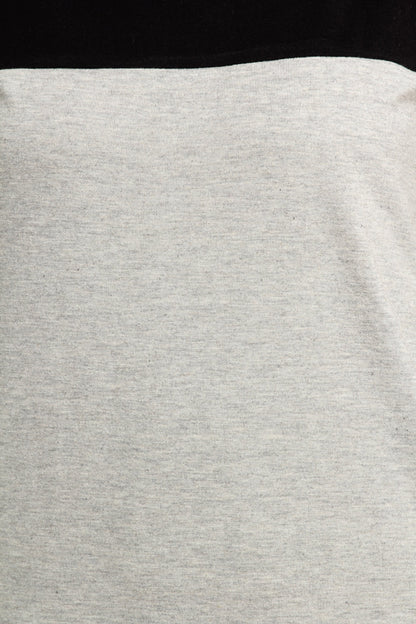 Grey and Black Solid Top