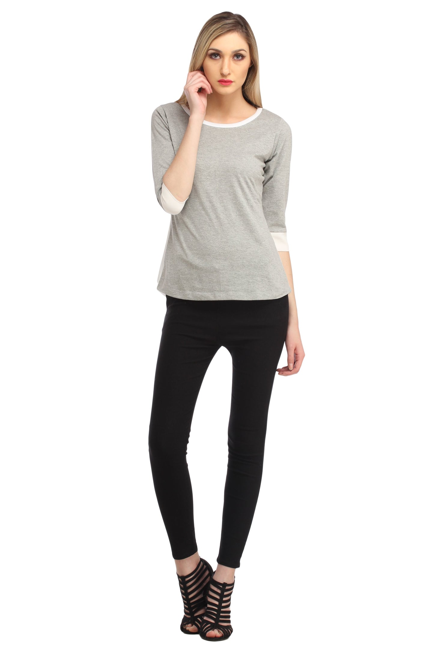 Grey Solid Top