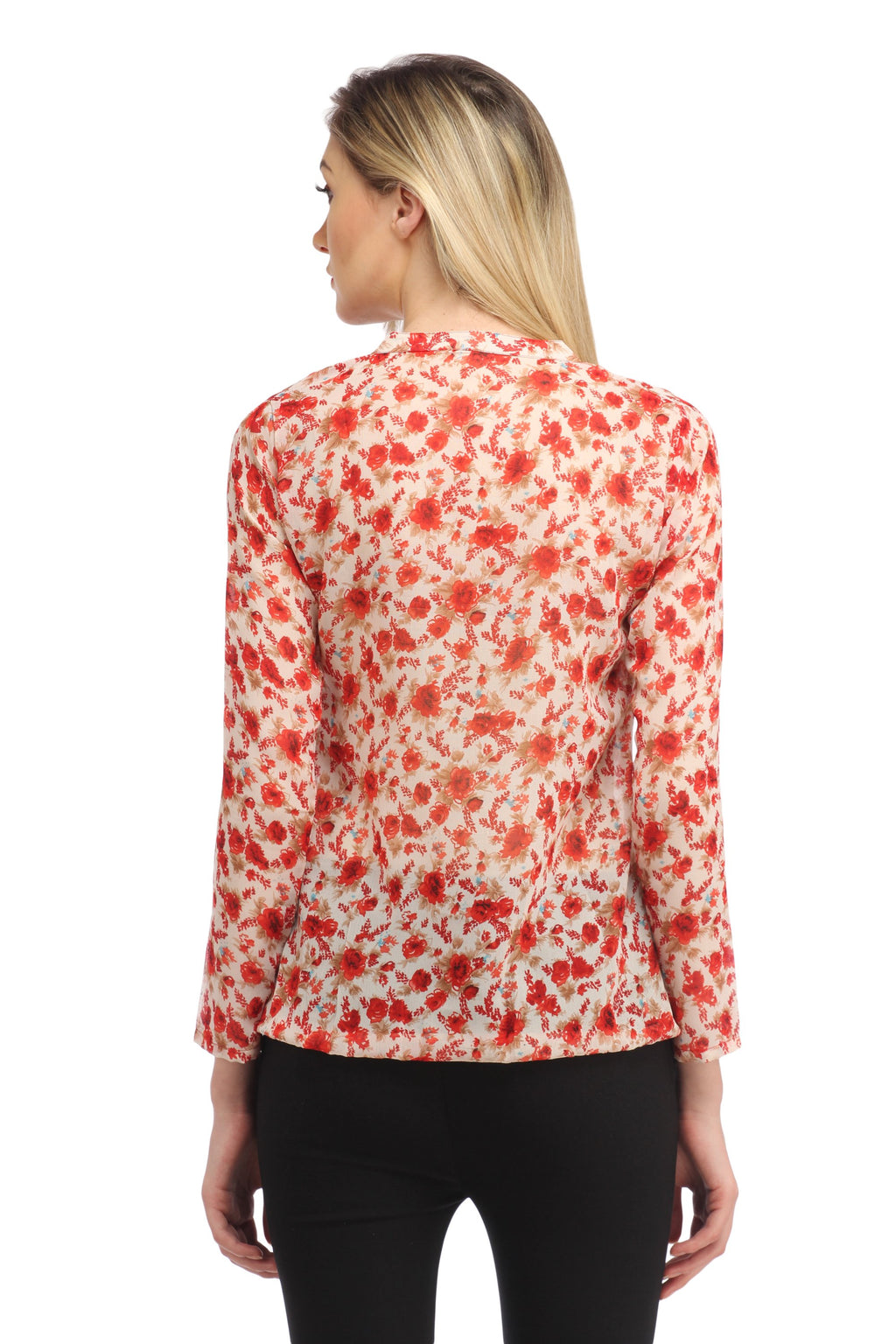 Red Printed  Top