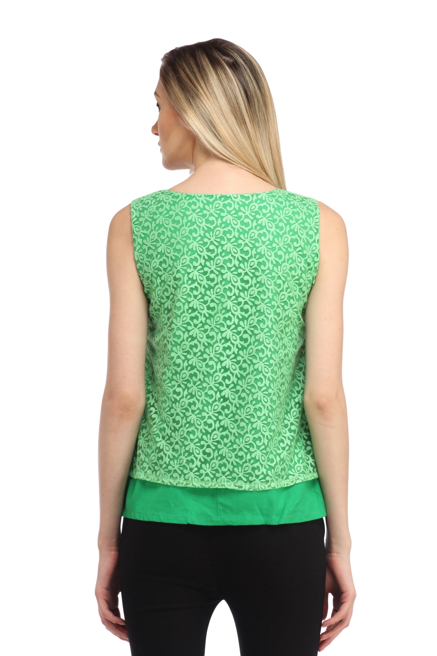 Green Printed Top