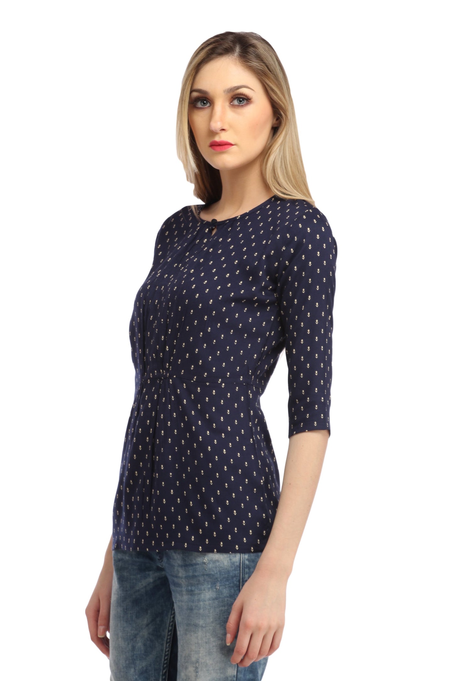Blue Printed Top