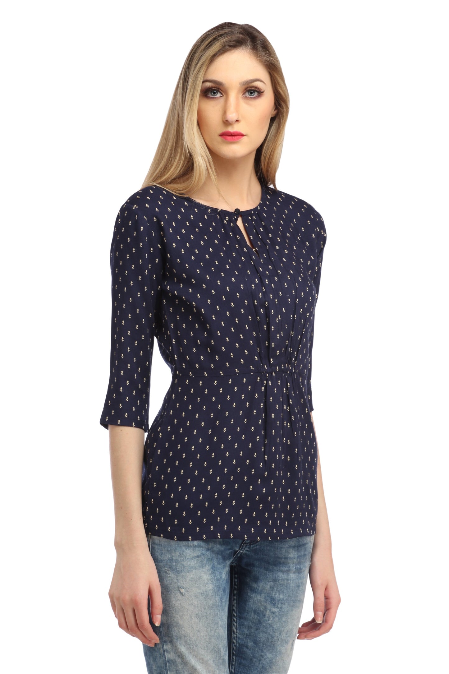 Blue Printed Top