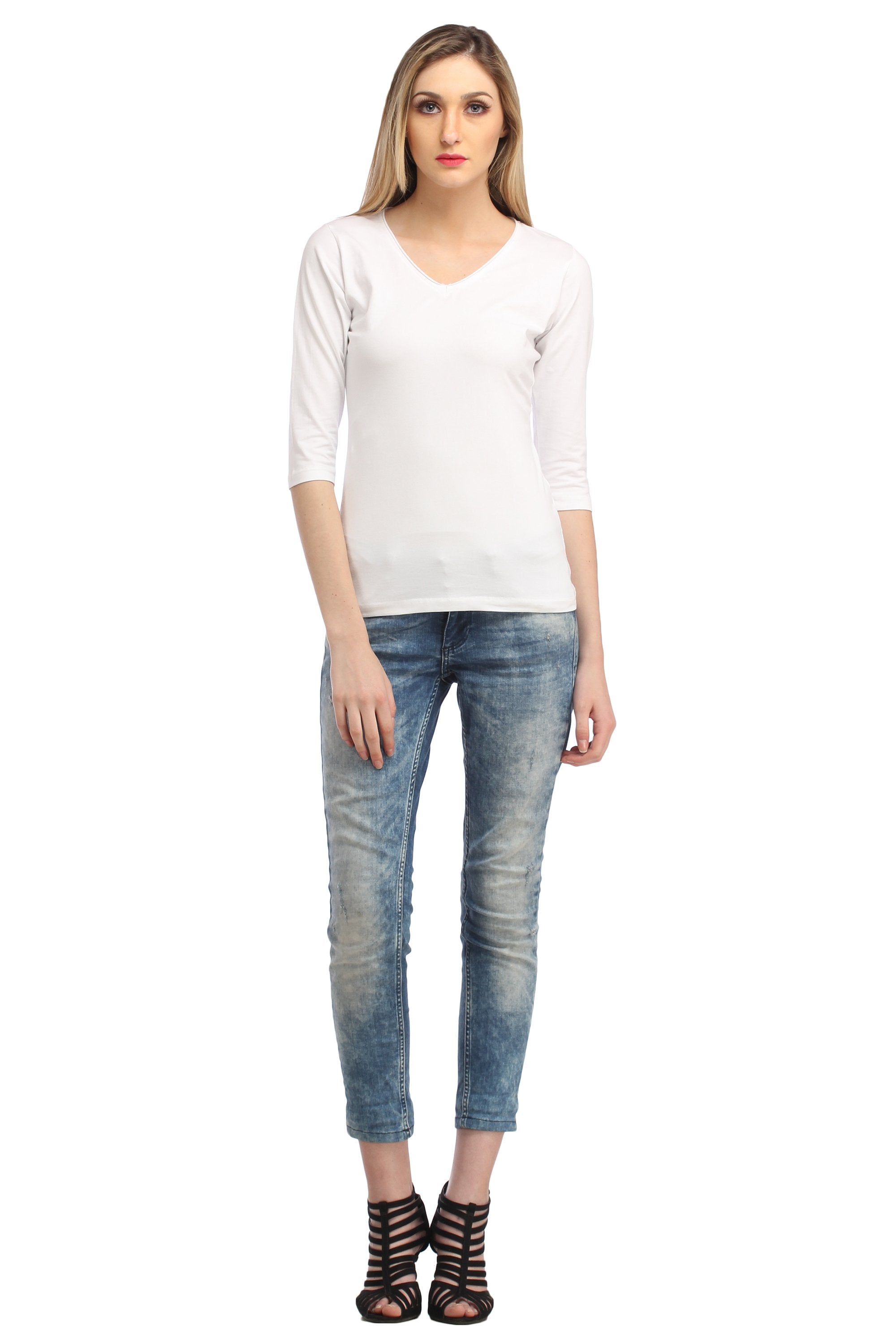 White Solid Top