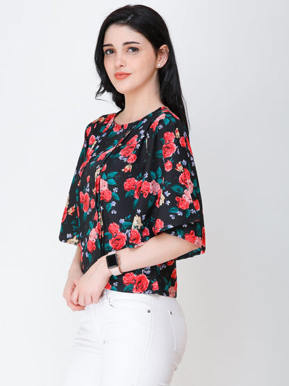 SCORPIUS floral print regular top