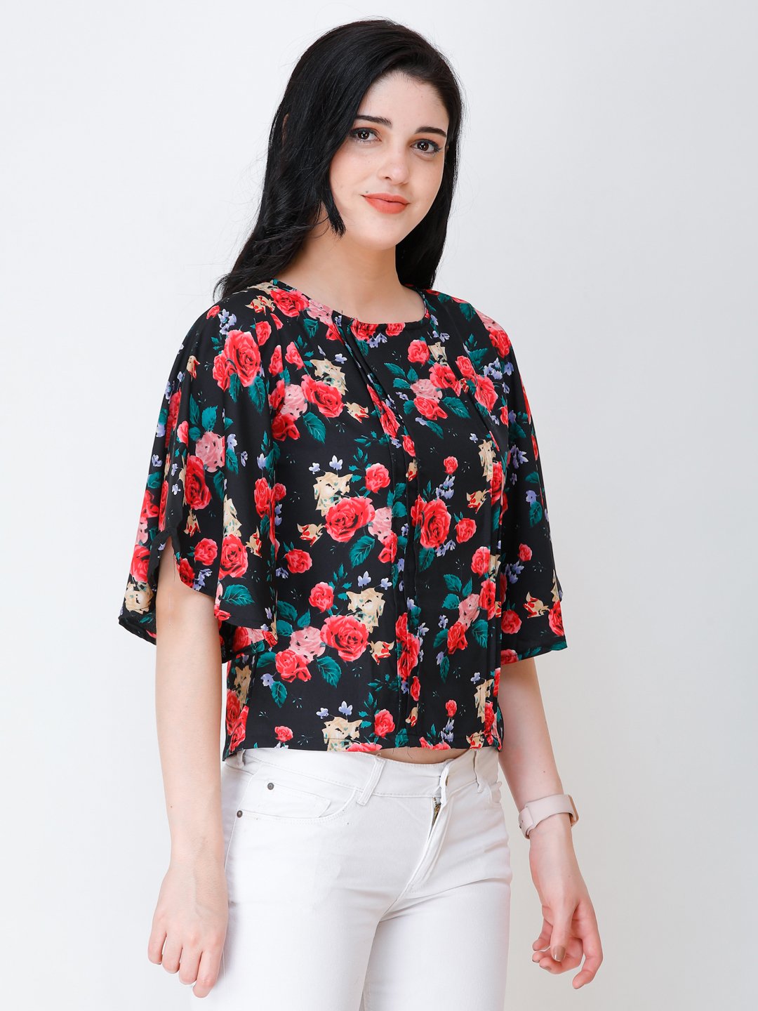 SCORPIUS floral print regular top