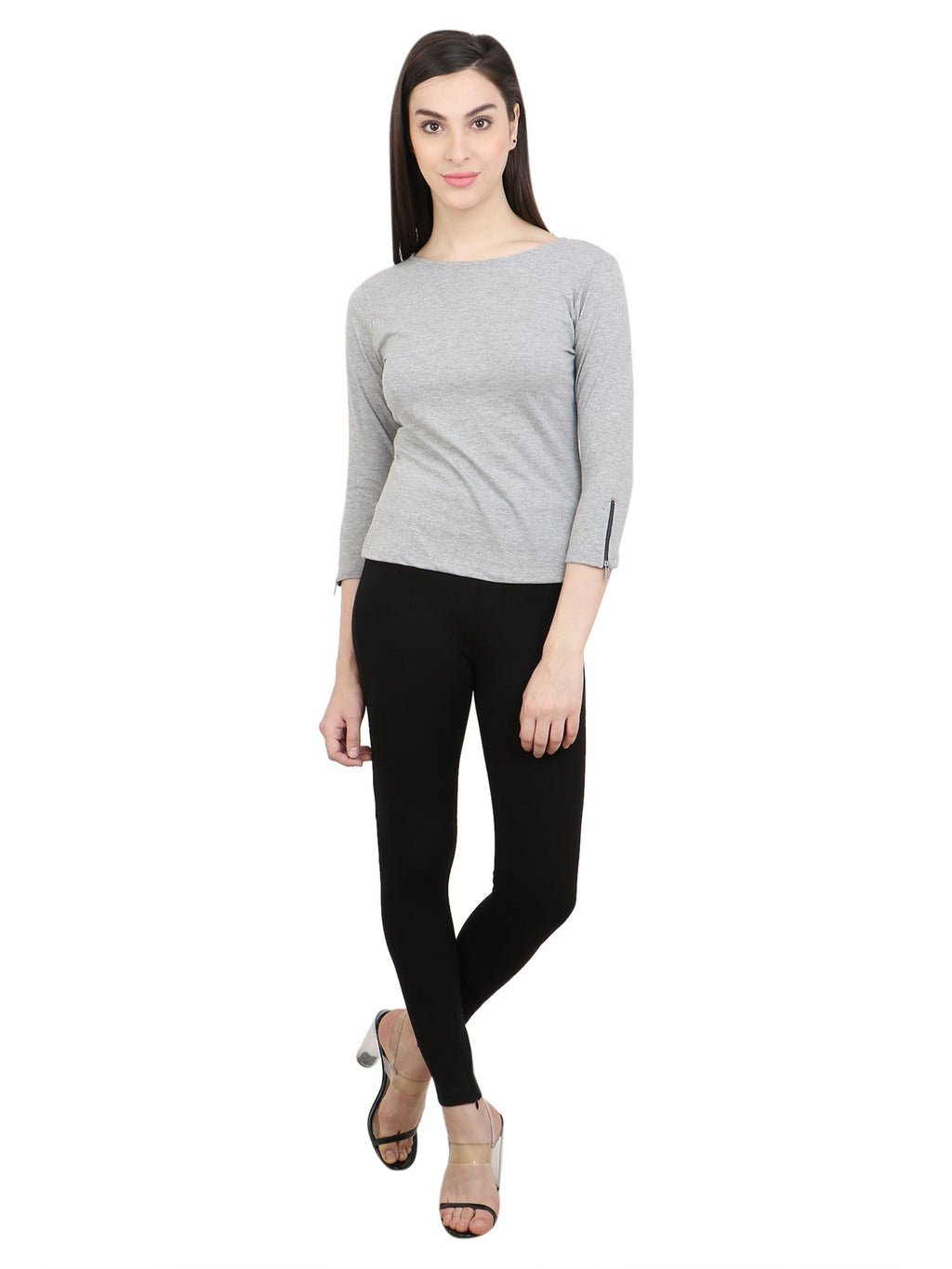 Grey Solid Top