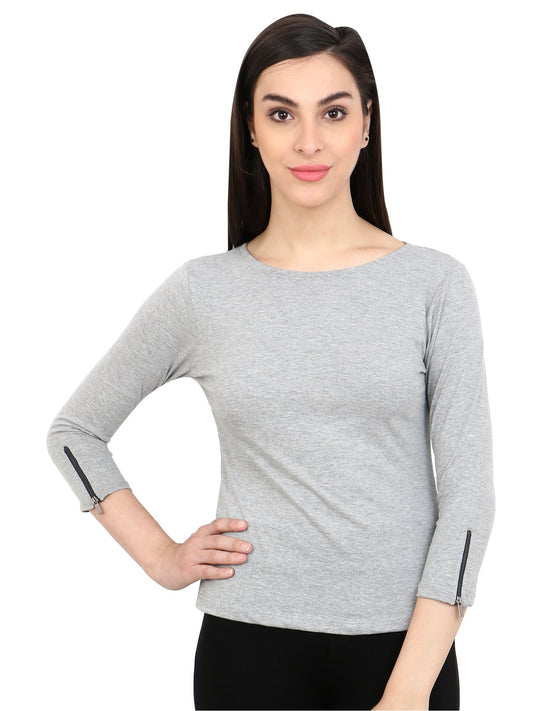 Grey Solid Top