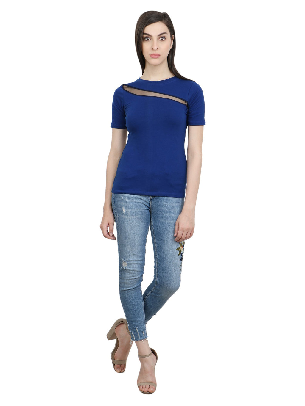 Blue Solid Top