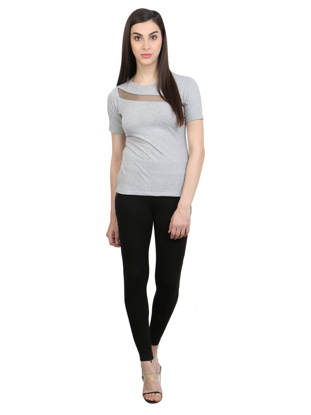 Grey Solid Top