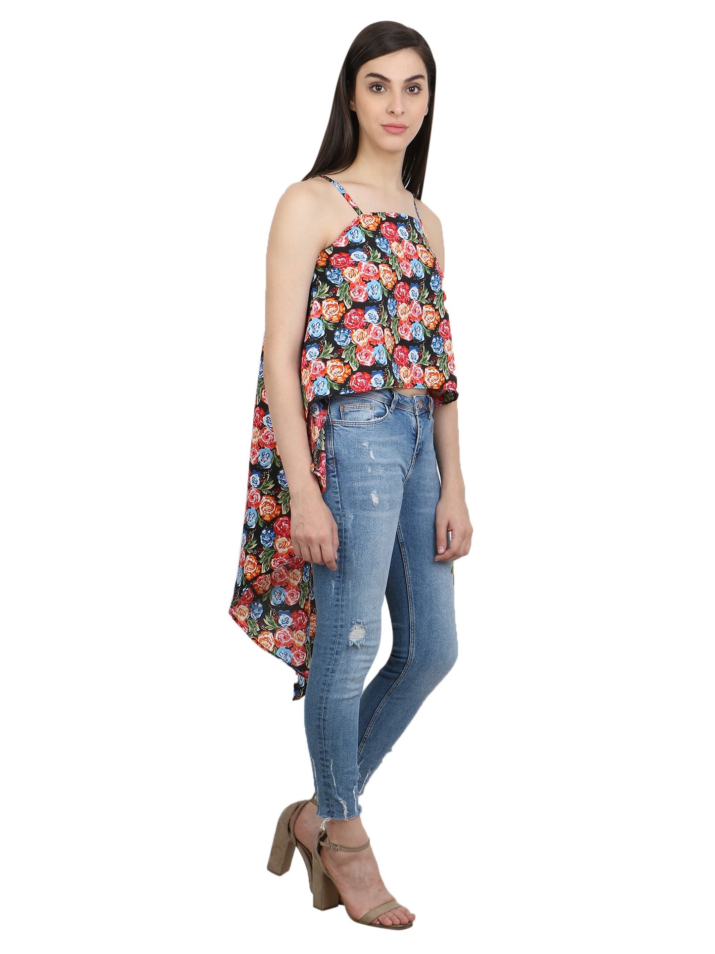 Black Printed Top
