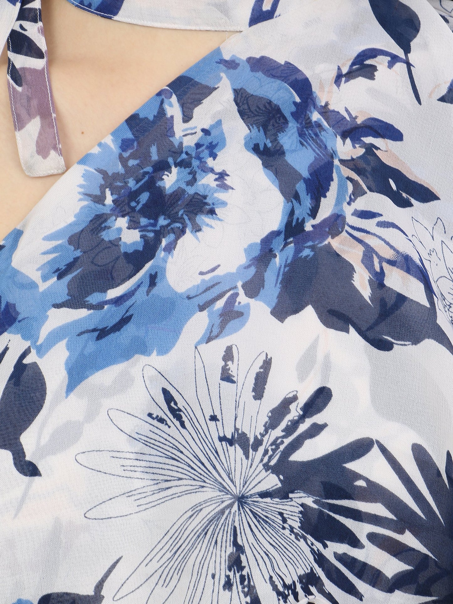 White Printed Top
