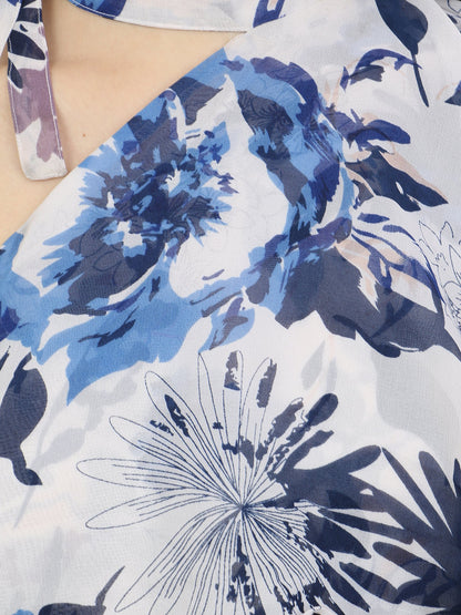 White Printed Top