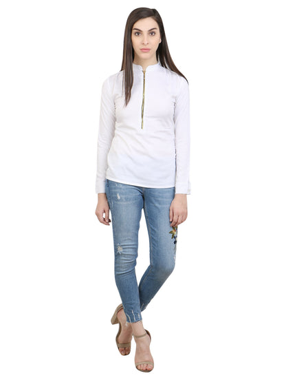 White Solid Top