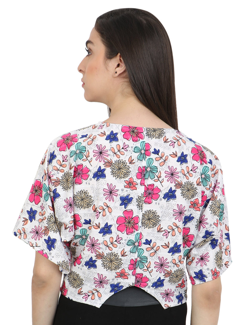 White Printed Top