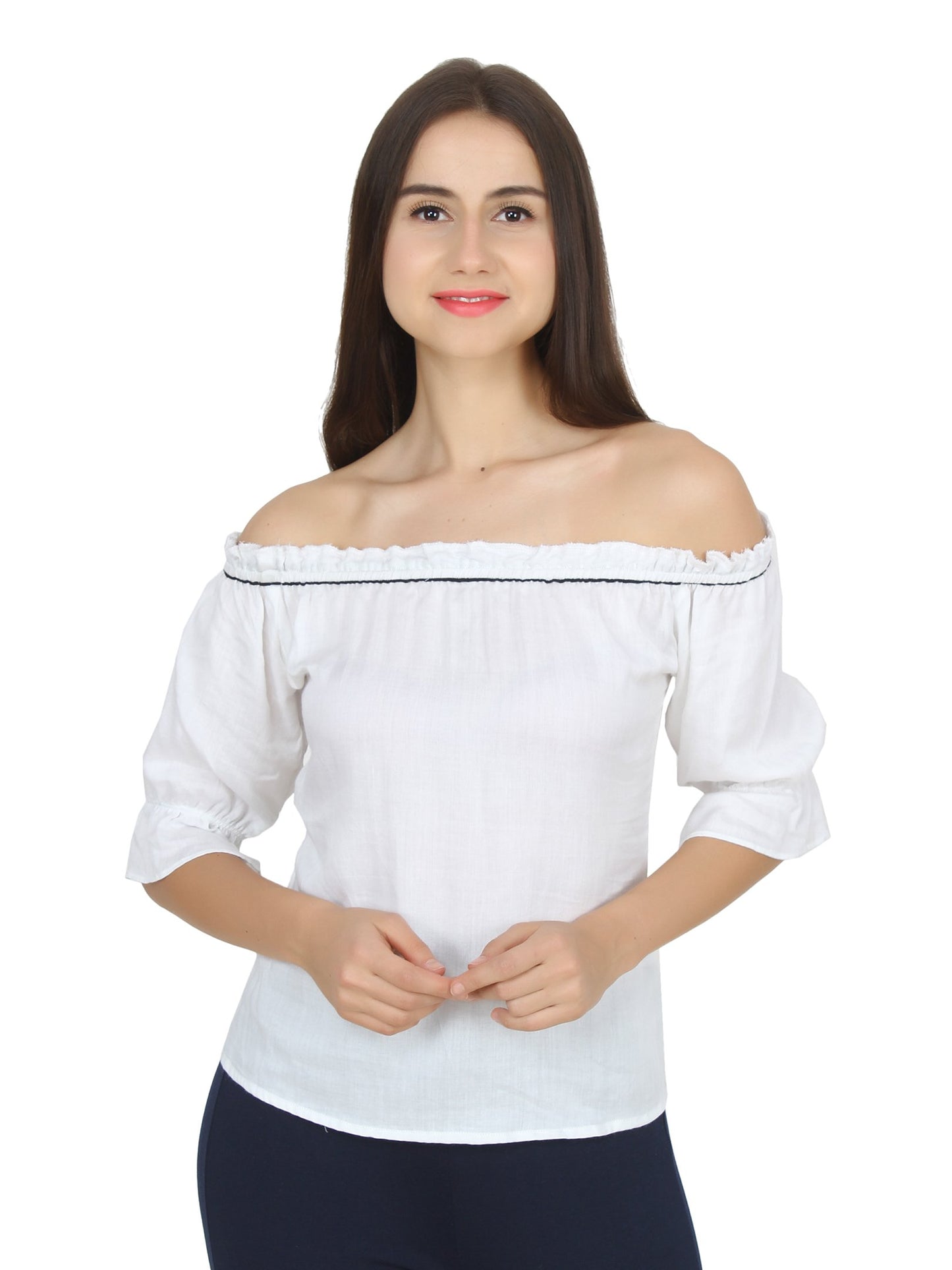 White Solid Top