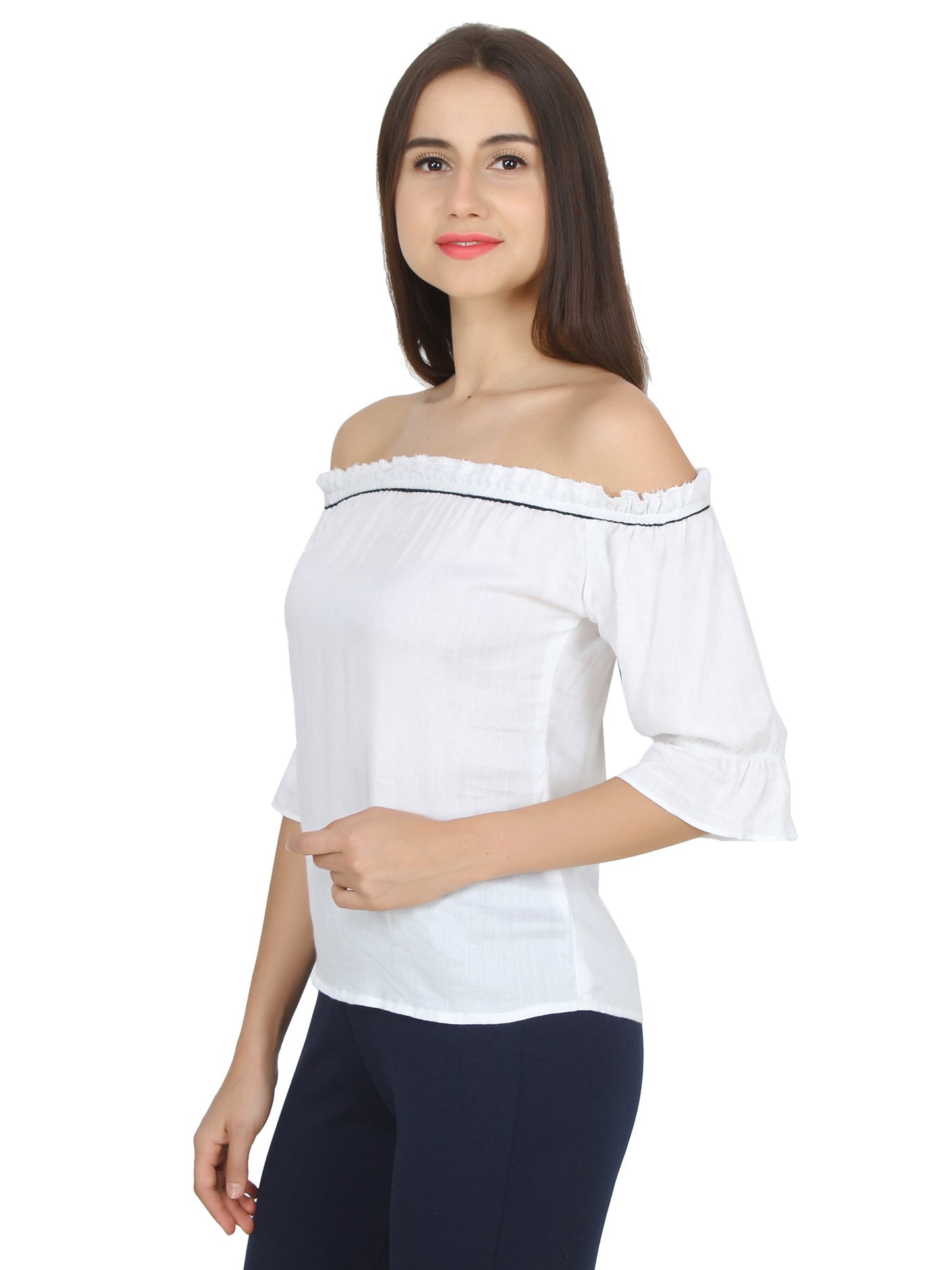 White Solid Top