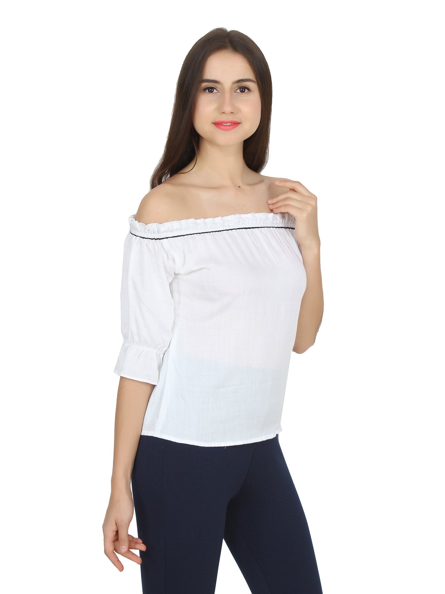 White Solid Top
