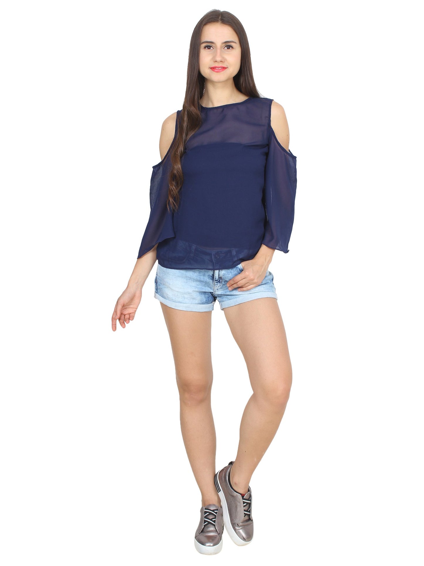 Navy Solid Top