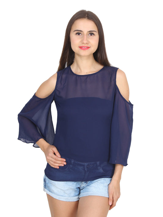 Navy Solid Top