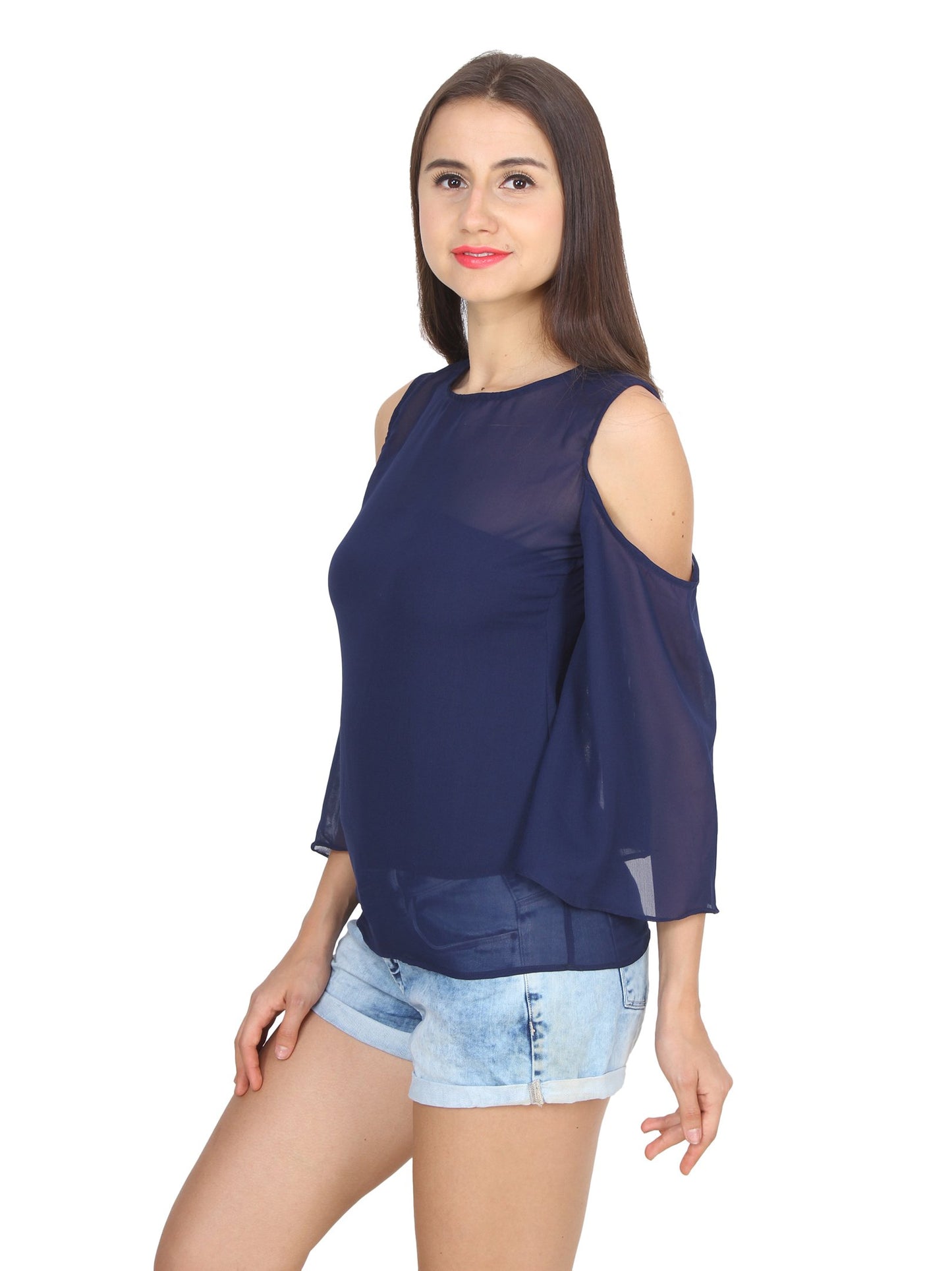 Navy Solid Top