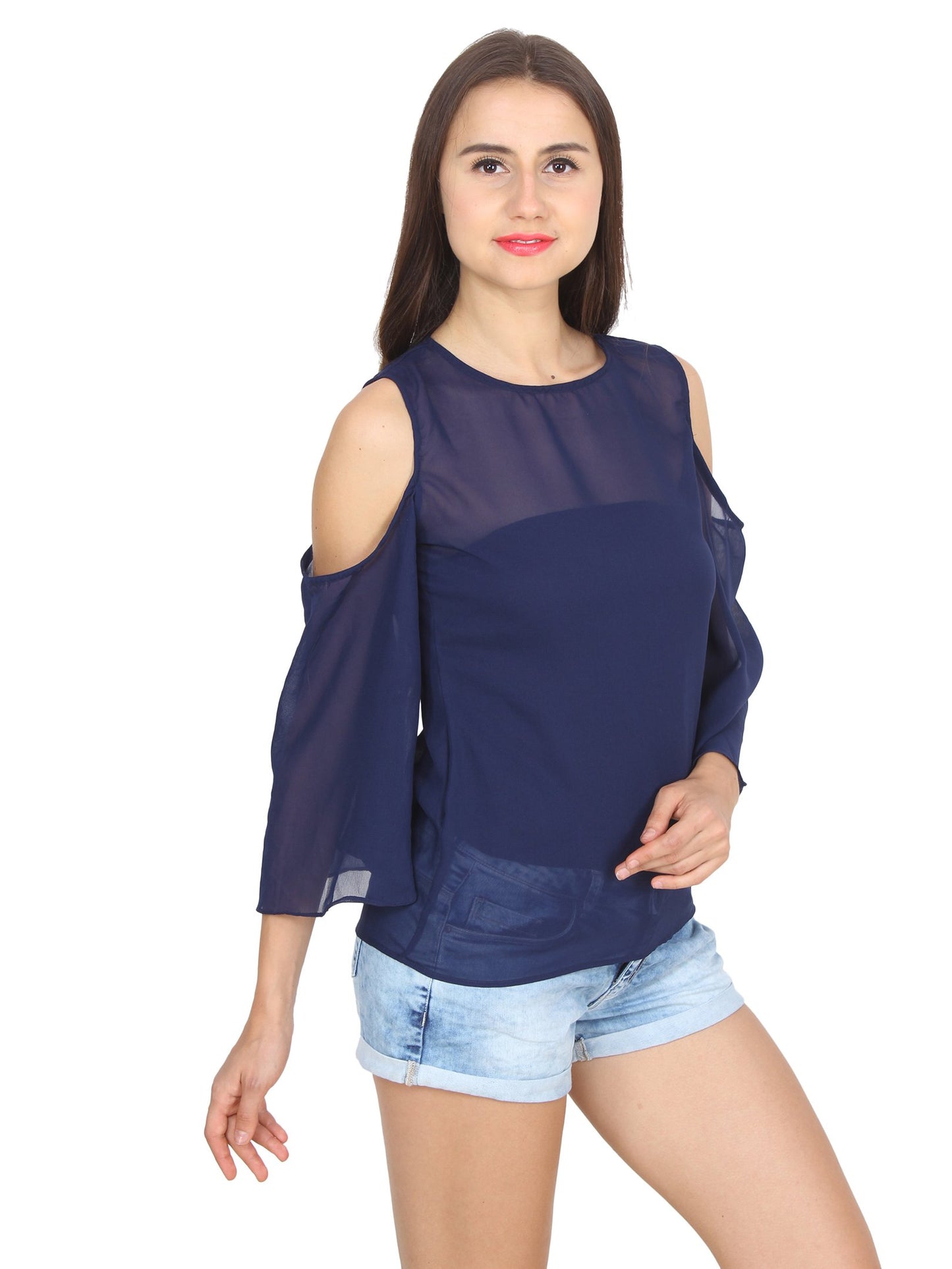 Navy Solid Top