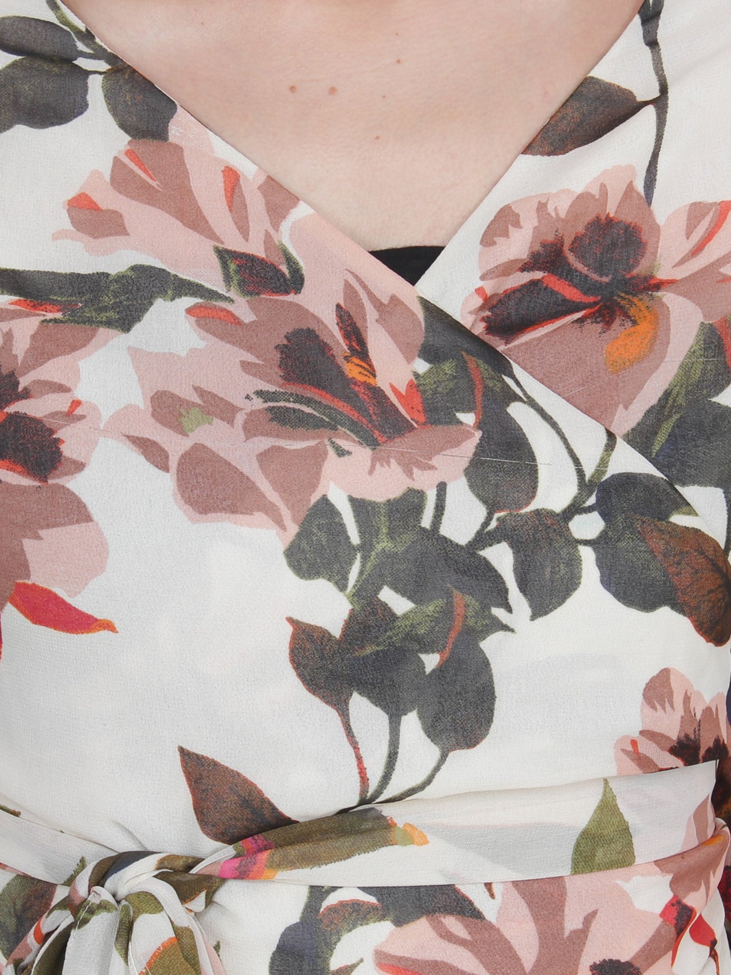 White Printed Top