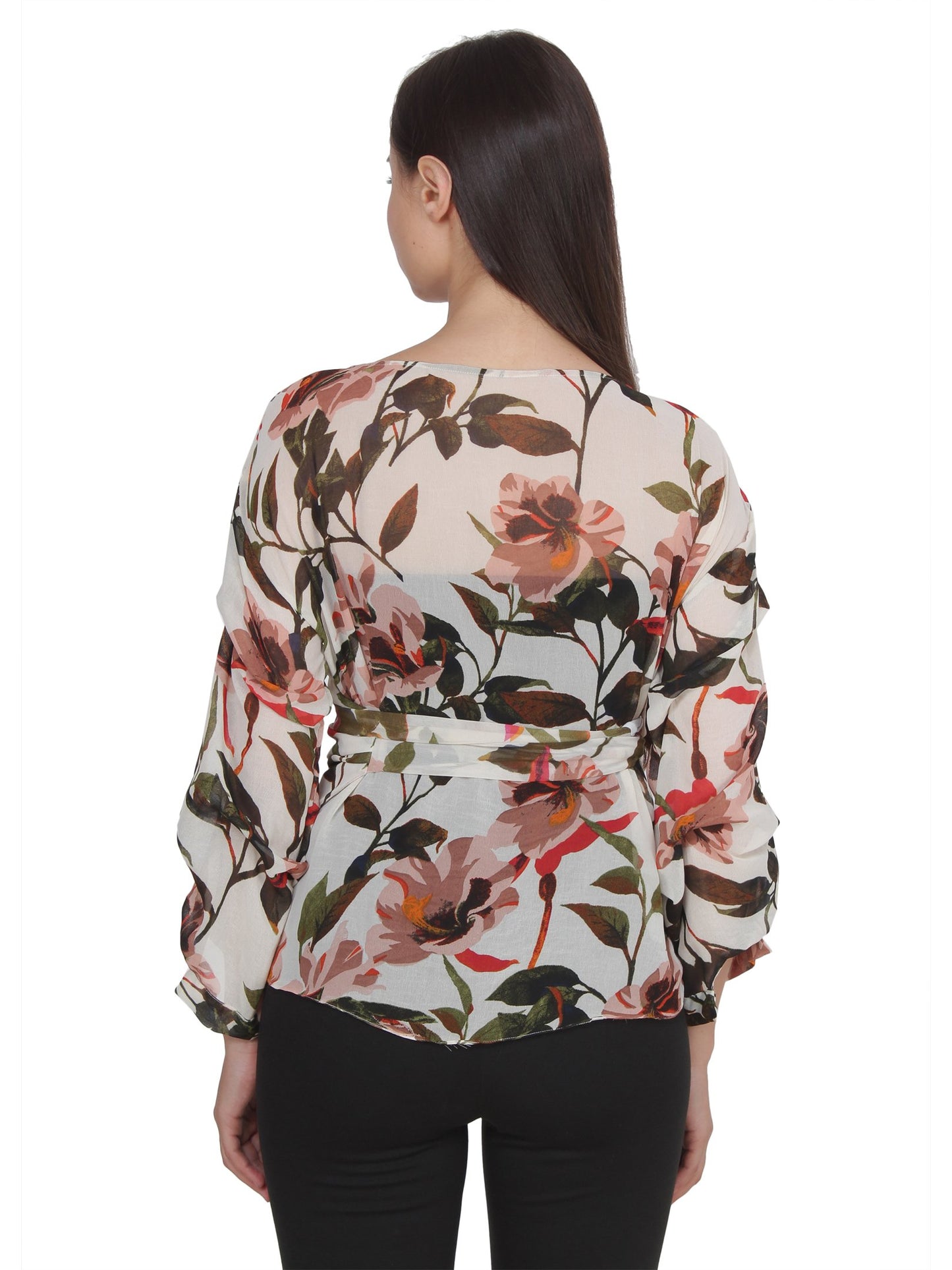 White Printed Top