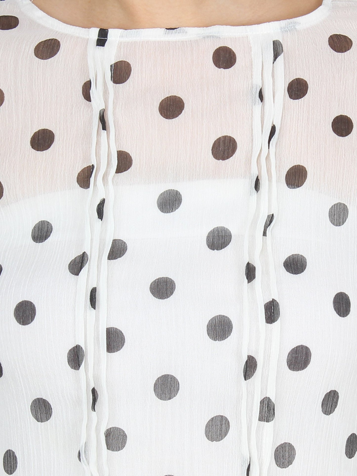 White Polka Top