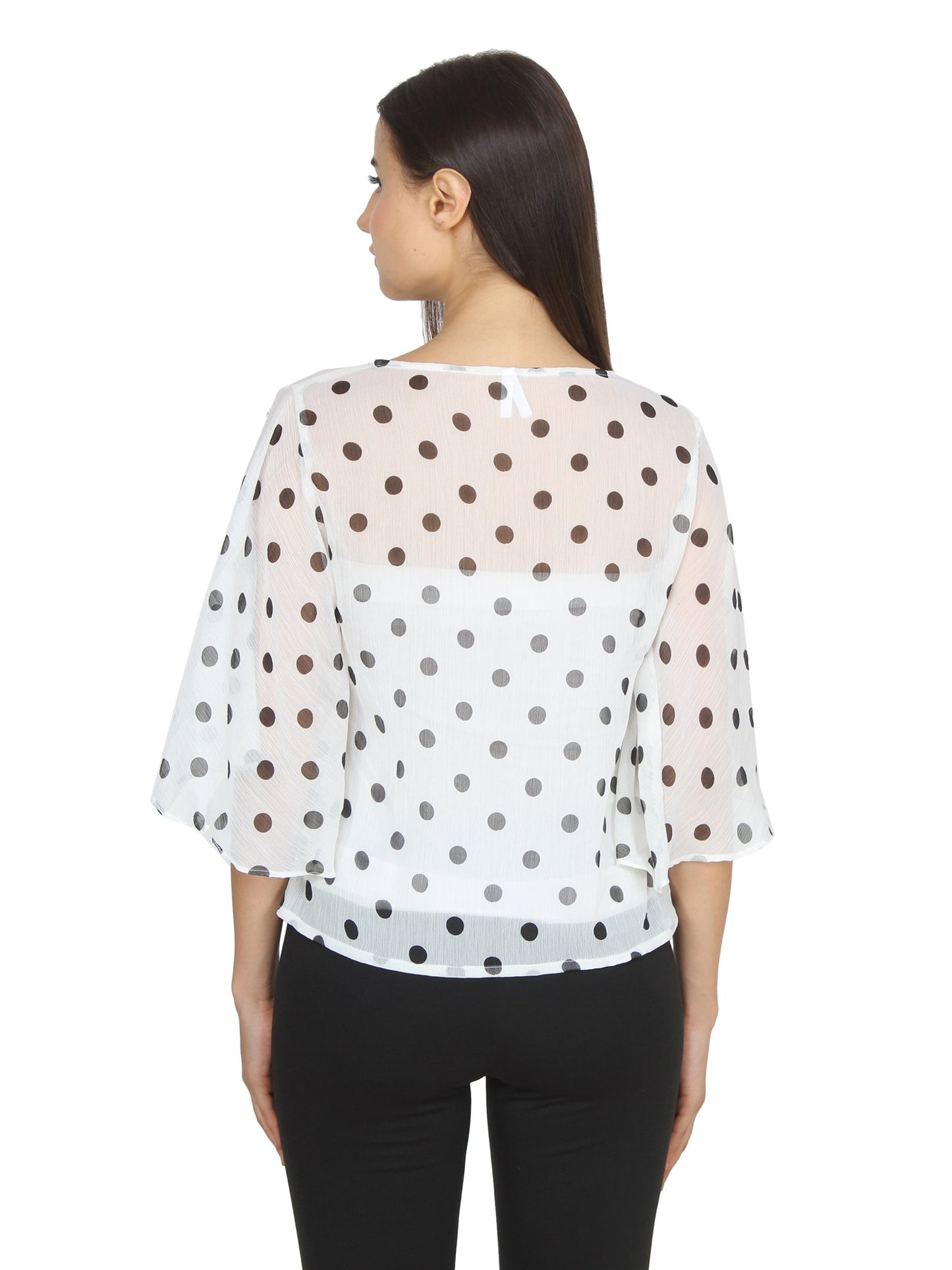 White Polka Top