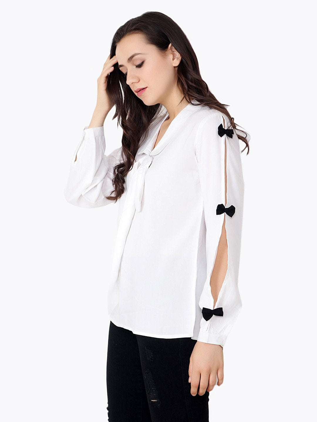 White Solid Top