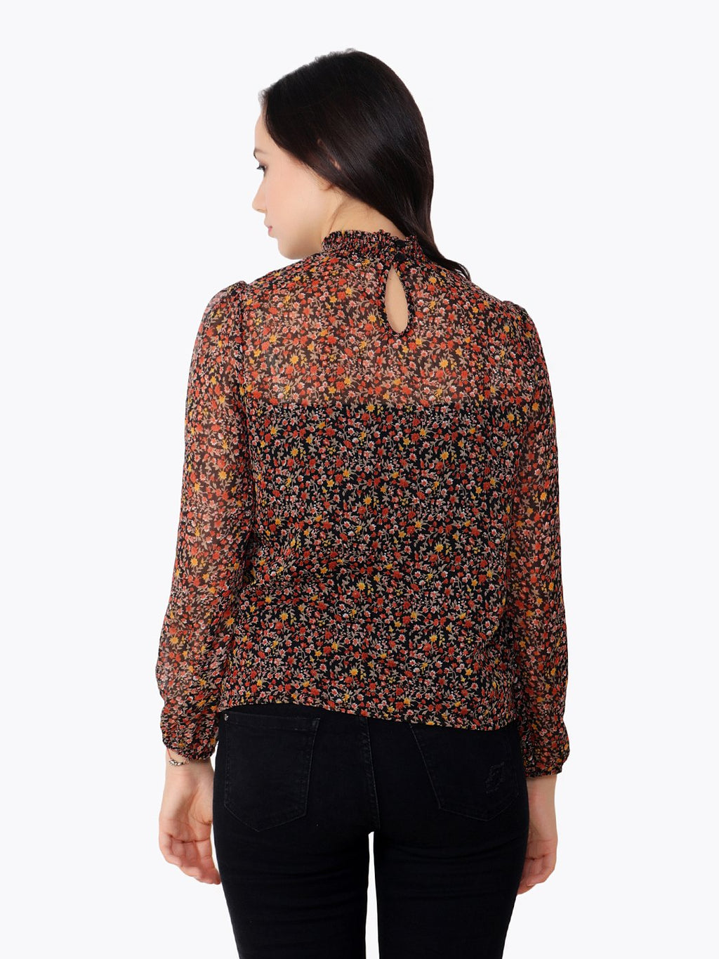 Brown Printed Top