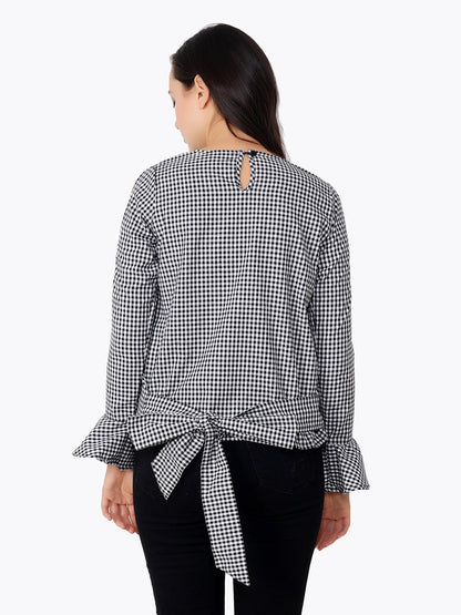Black Checkered Top