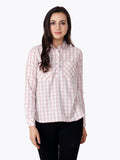 Beige Checkered Top