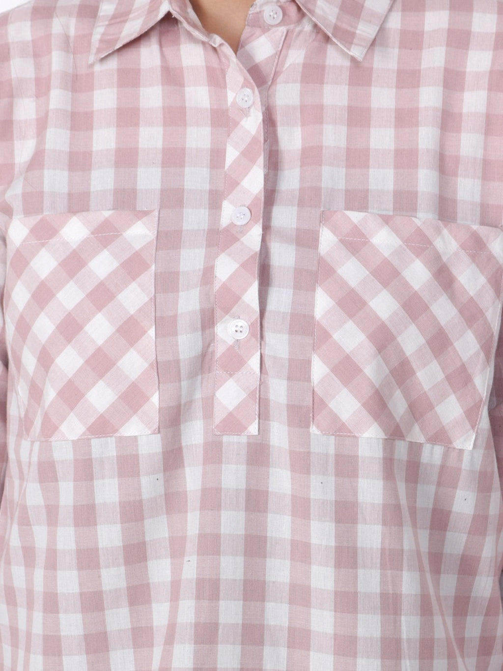 Beige Checkered Top