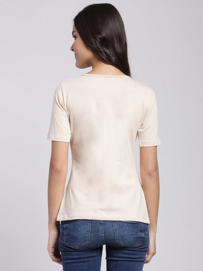 Cream Solid Top