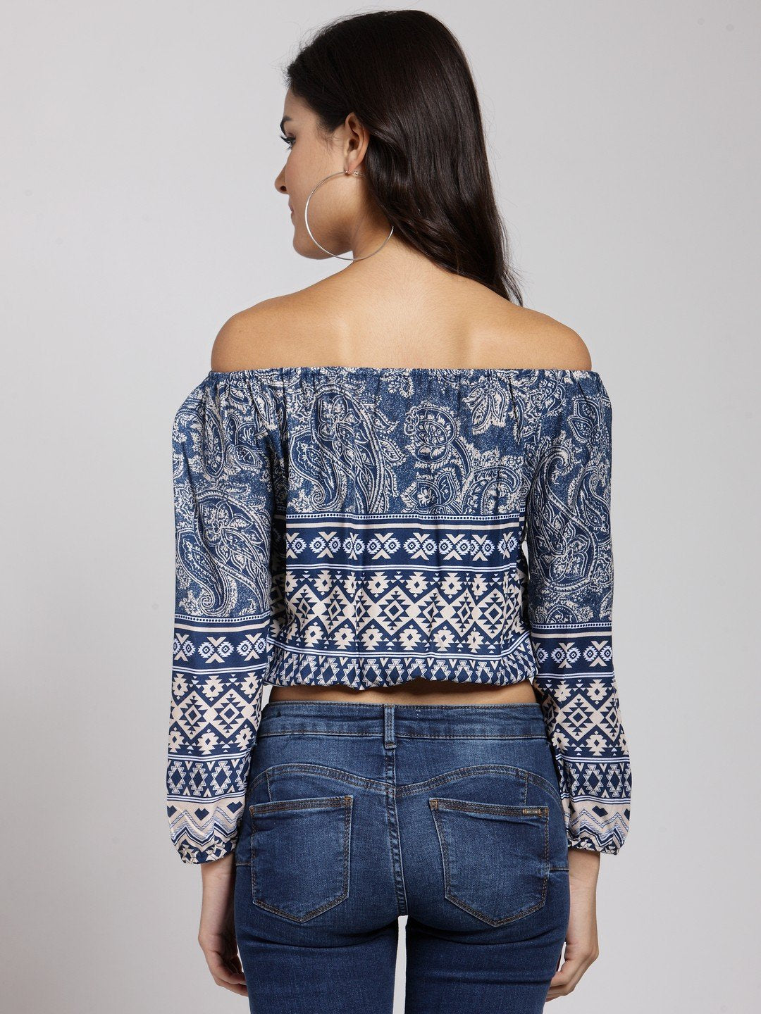 Blue Printed Top