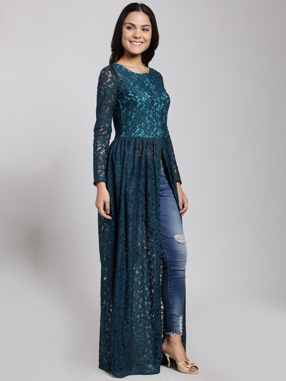 Cation Green Self Print Tunic