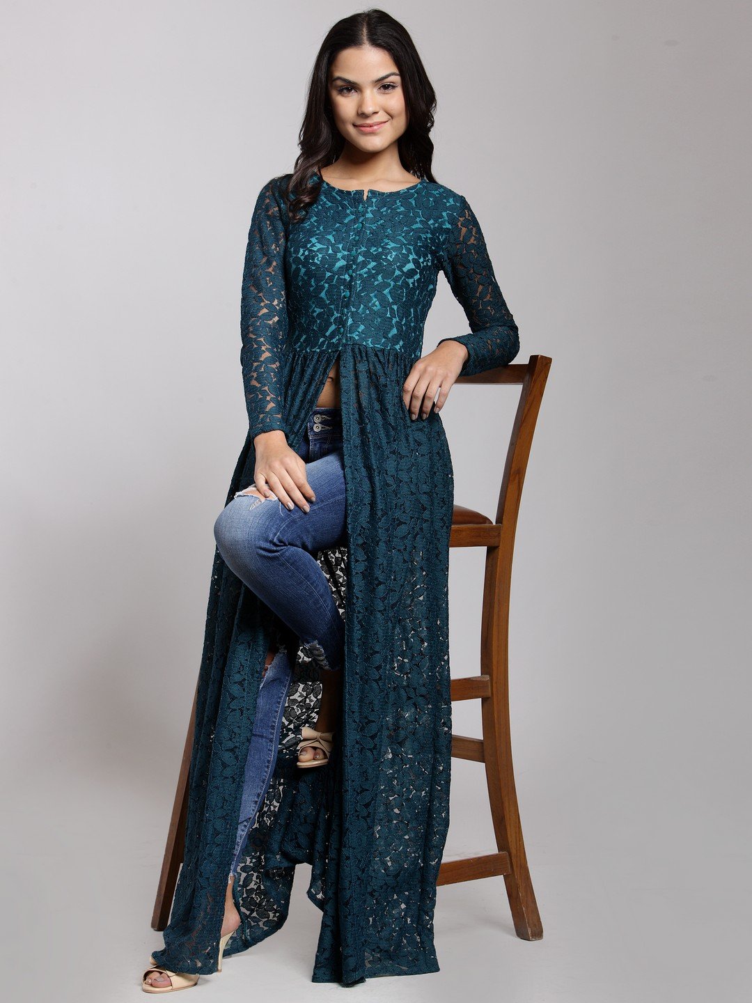 Cation Green Self Print Tunic